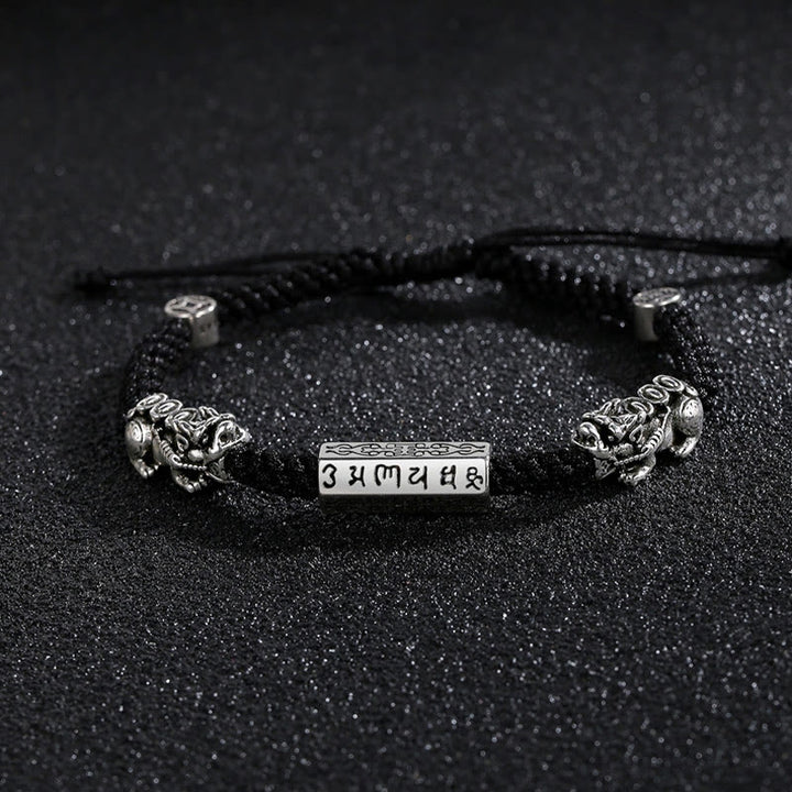 Buddha Stonesダブル貔貅 風水 銅貨オーム・マニ・パドメ・フム紐ブレスレット - image 12