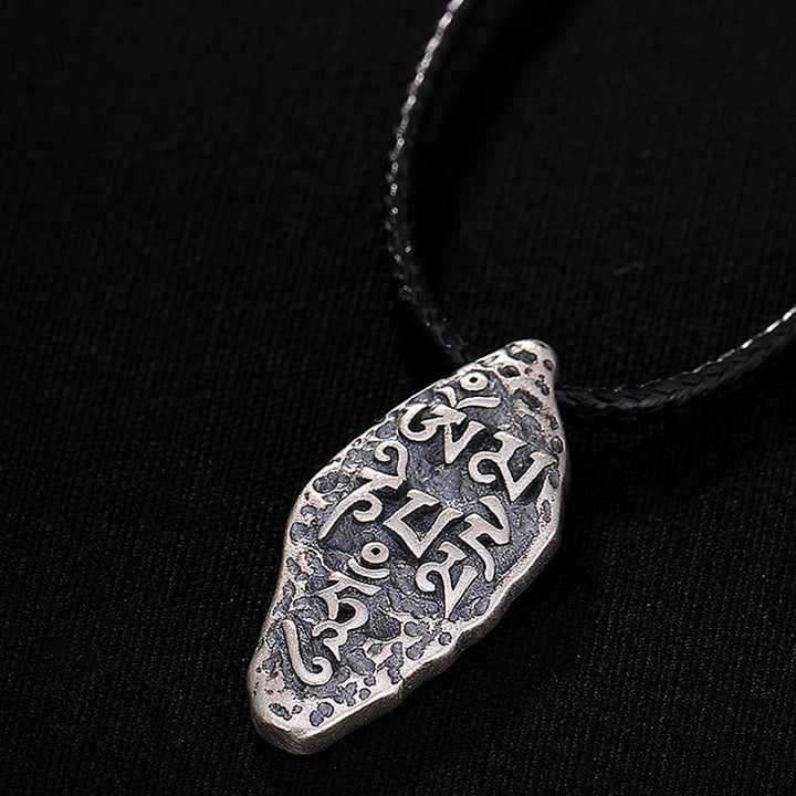 Buddha Stonesチベット 925 スターリングシルバーオーム・マニ・パドメ・フムドルジェヴァジュラ 彫刻 強さ ネックレス ペンダント - image 12