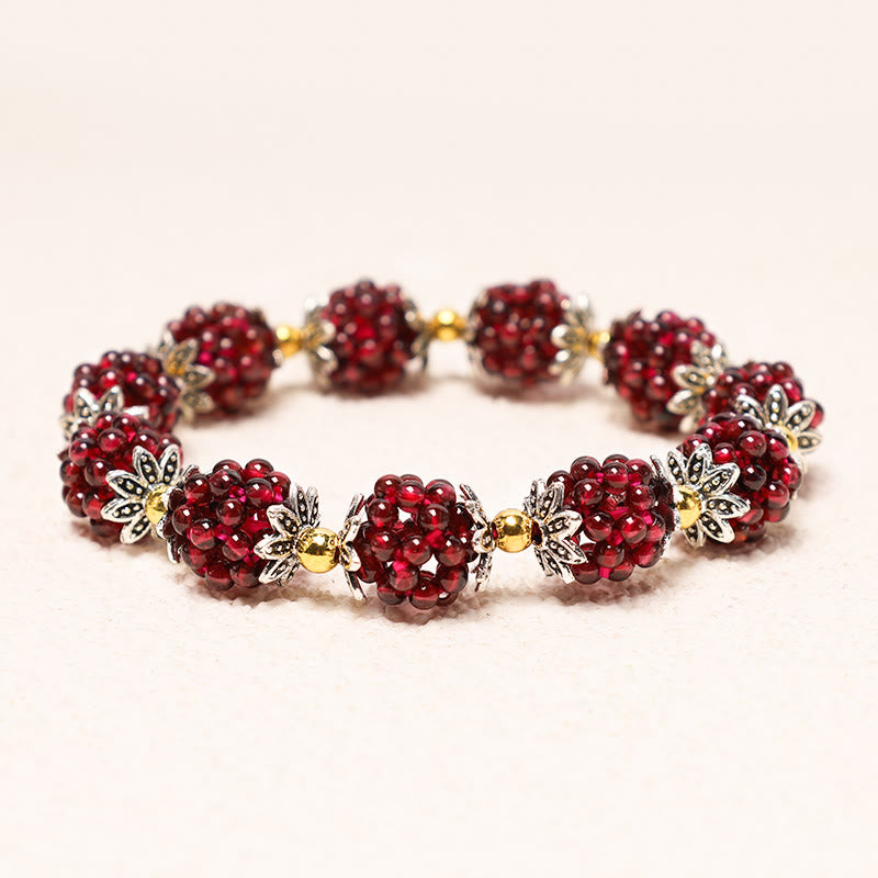 天然ガーネット ヒーリング パワーストーン ブレスレット 幸運 開運 守護 | Buddha Stones