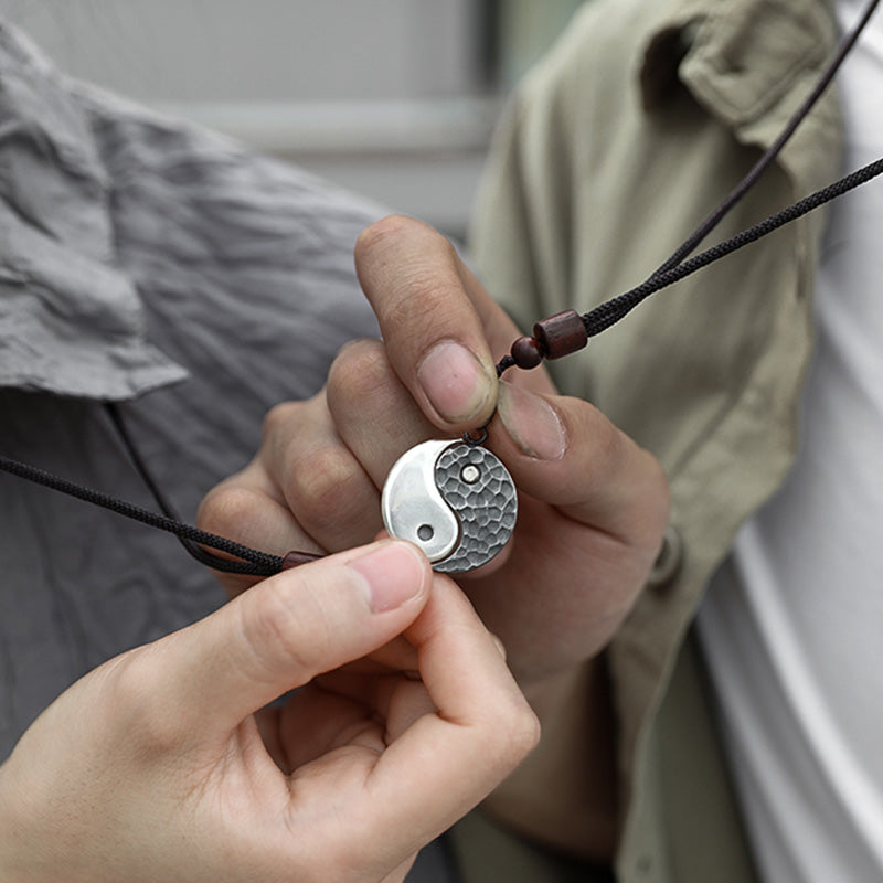 Buddha Stones990 スターリングシルバー 陰陽バランスハーモニーネックレスペンダント - image 12