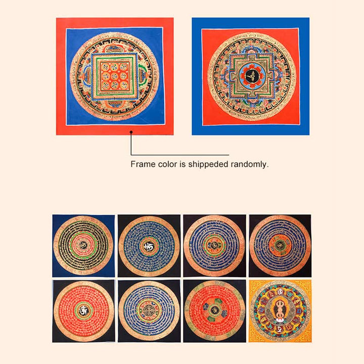 Buddha Stonesチベット 手作りタンカ 祝福の絵画 タンカ ブラインドボックス ランダムカラーパターン