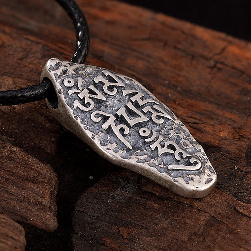 Buddha Stonesチベット 925 スターリングシルバーオーム・マニ・パドメ・フムドルジェヴァジュラ 彫刻 強さ ネックレス ペンダント - image 3