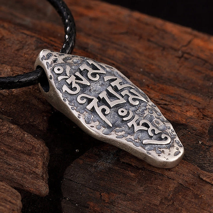 Buddha Stonesチベット 925 スターリングシルバーオーム・マニ・パドメ・フムドルジェヴァジュラ 彫刻 強さ ネックレス ペンダント - image 3
