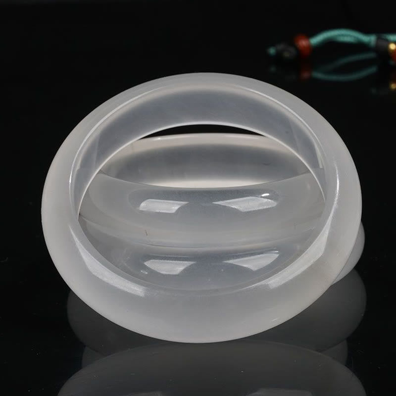 Buddha Stones天然 半透明 ゴールデン シルク 翡翠 富と幸運ブレスレットバングル - image 4