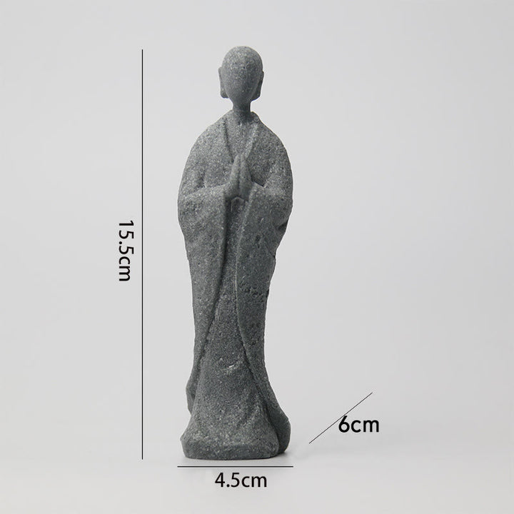 Buddha Stones瞑想 仏陀 僧侶 静寂 家の装飾 - 瞑想仏 4.5×6×15.5cm - image 4