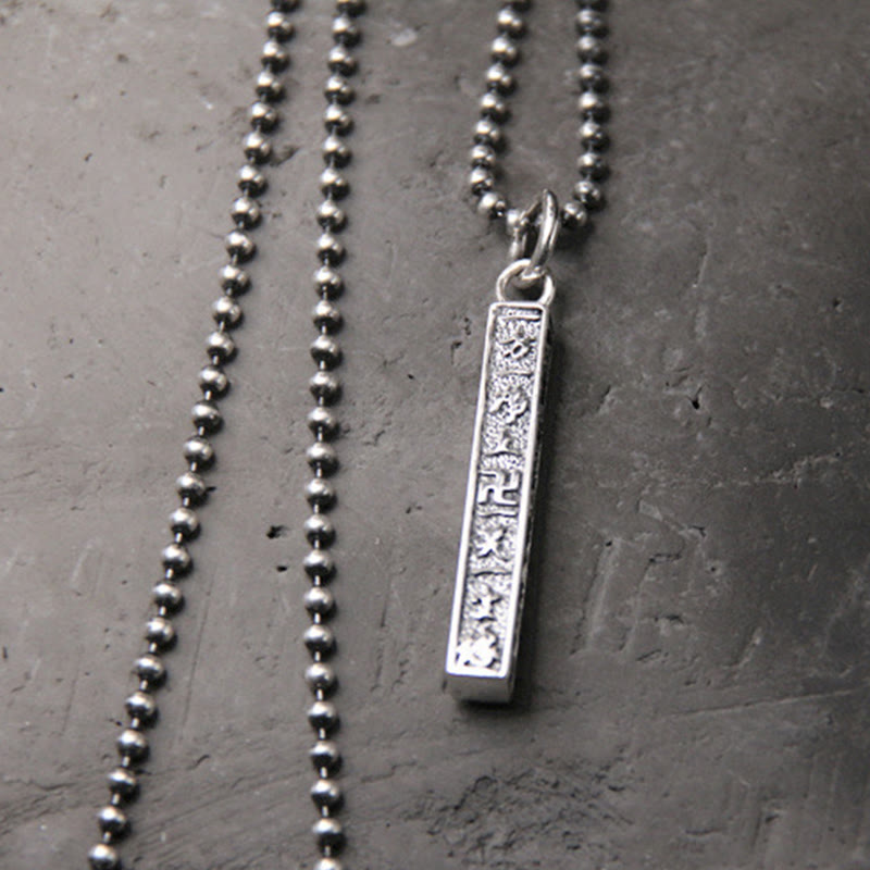 Buddha Stones925 スターリングシルバー チベットオーム・マニ・パドメ・フム仏陀 卍シンボル 知恵のネックレスペンダント - image 3