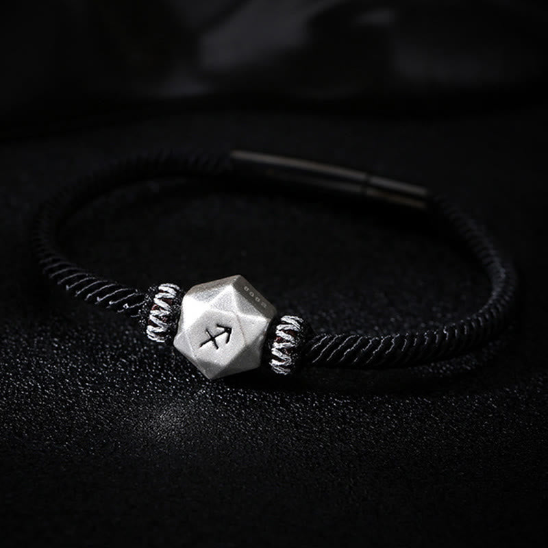 Buddha Stones999スターリングシルバー 12星座守護ハンドメイドストリングブレスレット