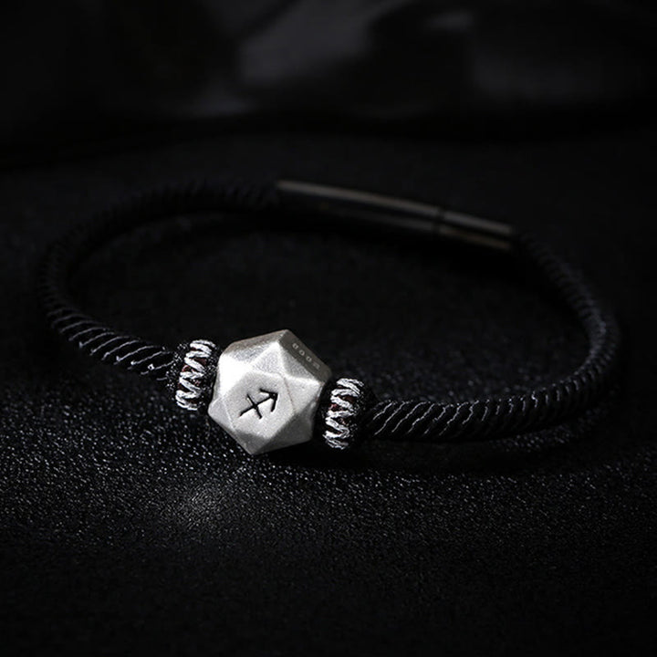 Buddha Stones999スターリングシルバー 12星座守護ハンドメイドストリングブレスレット