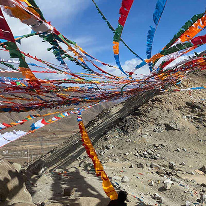 Buddha Stones チベット五色風馬縁起屋外用祈祷旗25枚セット - image 28