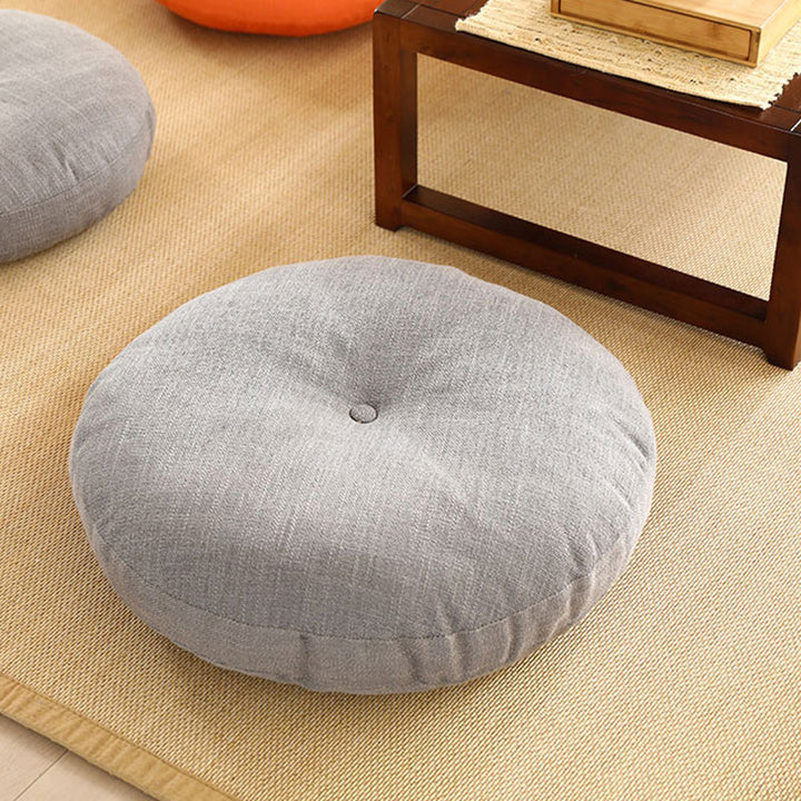 Buddha Stones 蓮のシンプルな模様のリネン製瞑想用座布団 ホームリビングルーム装飾 - image 8