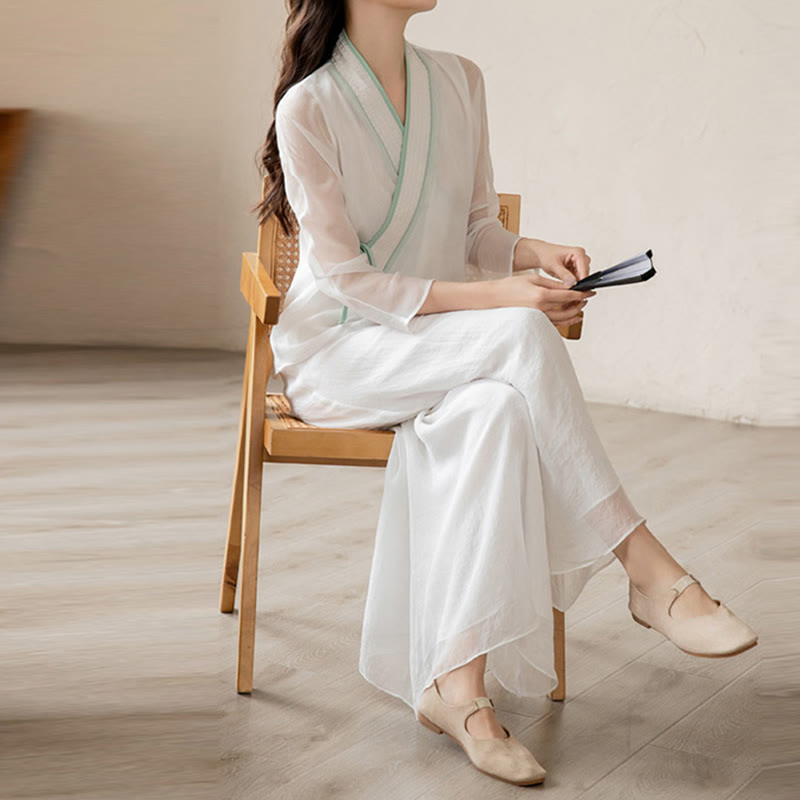 Buddha Stonesレトロ 祈り 禅 スピリチュアル 瞑想 練習 シフォン 服 レディース セット
