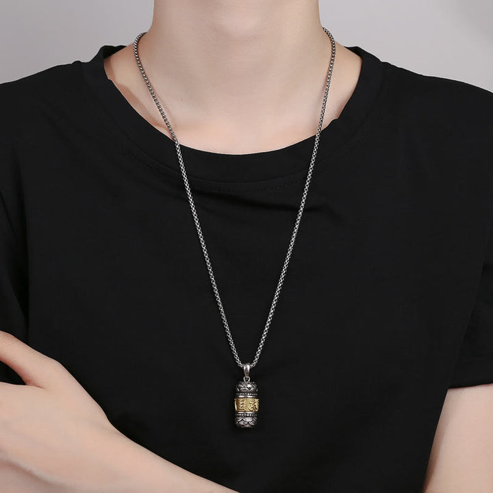 チベットのBuddha Stonesオーム・マニ・パドメ・フム彫刻された知恵の純粋さのチェーンレザーロープネックレスペンダント - image 3