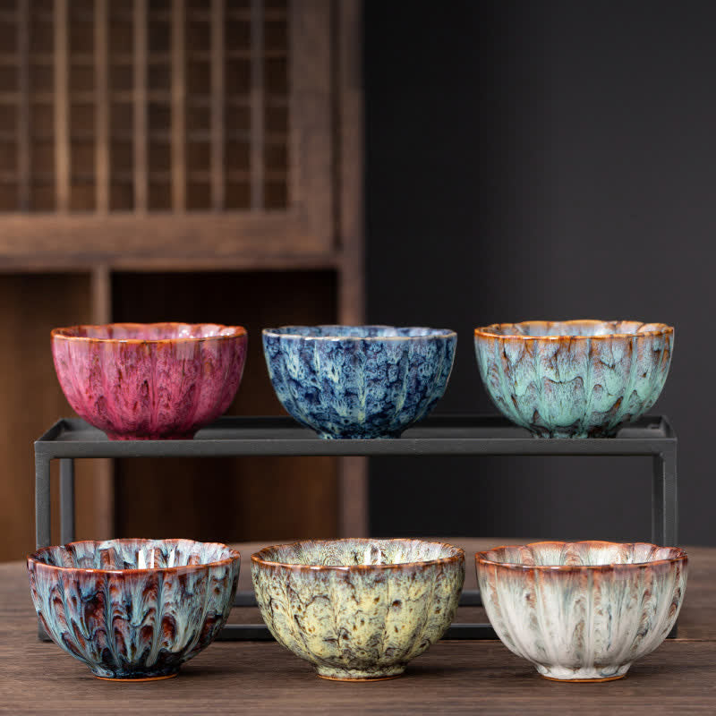 Buddha Stones桃の花模様 陶器 ティーカップ 花 ティーカップ