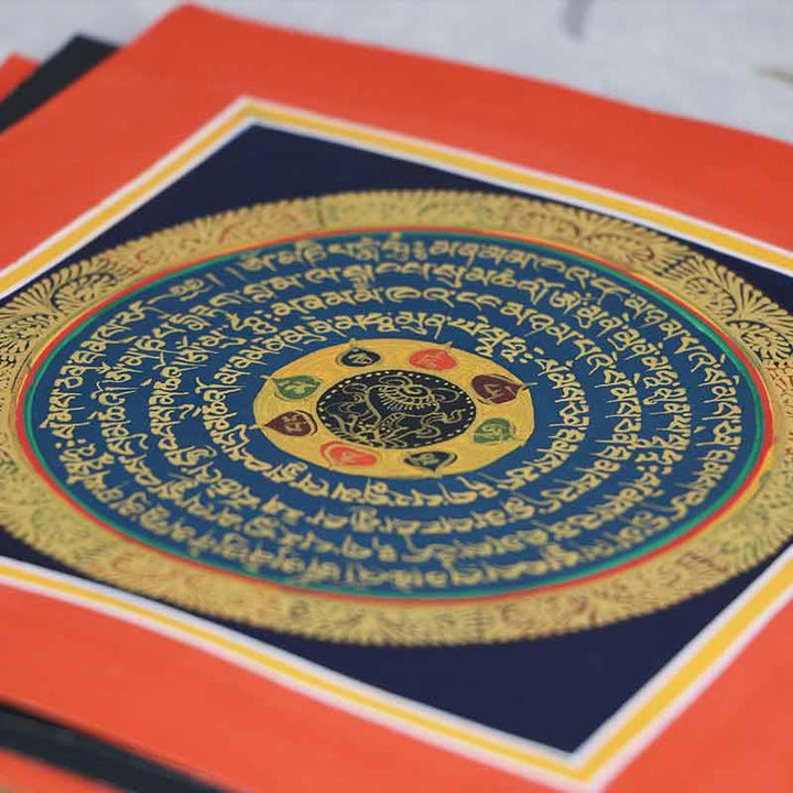 Buddha Stonesチベット 手作り タンカ 絵画 スピリチュアルな祝福 ブラインドボックス ランダムカラーパターン