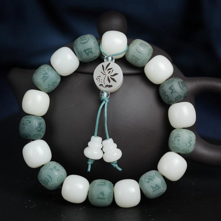 Buddha Stones白菩提六字守護ブレスレット