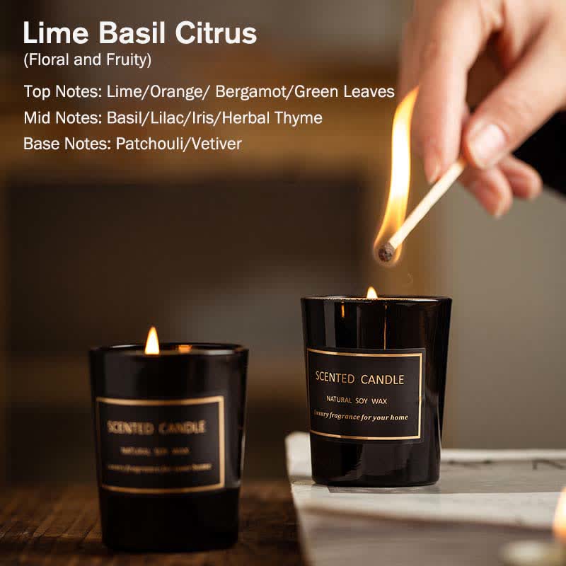ブルーベルペアフリージアの香りの瞑想と祈りの香りのアロマセラピーソイワックスキャンドル - ライムバジルシトラス（フローラル＆フルーティー） - image 10