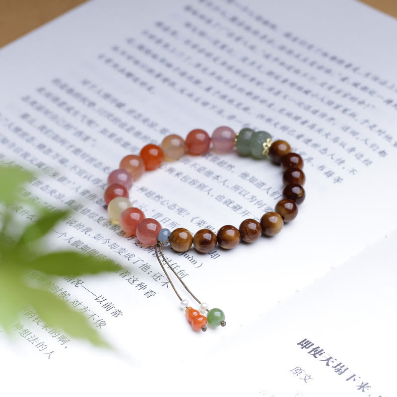 Buddha Stonesクカシード 燕元瑪瑙 和田翡翠 富貴守護ブレスレット