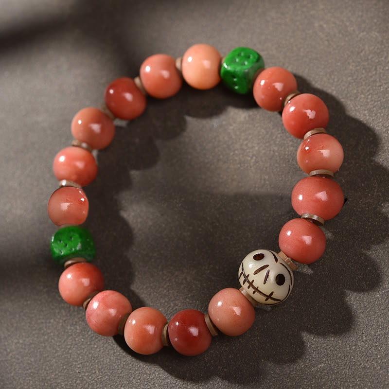 Buddha Stonesチベット天然ラクダ骨ビーズ 菩提樹の種 幸運のお守りブレスレット