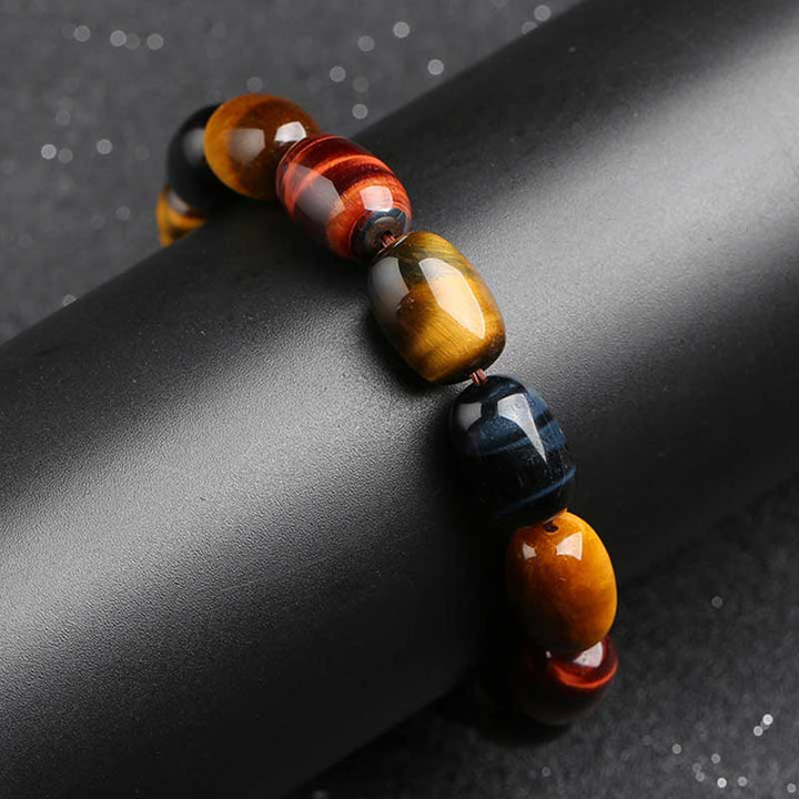 Buddha Stones天然タイガーアイヒーリングプロテクションブレスレット