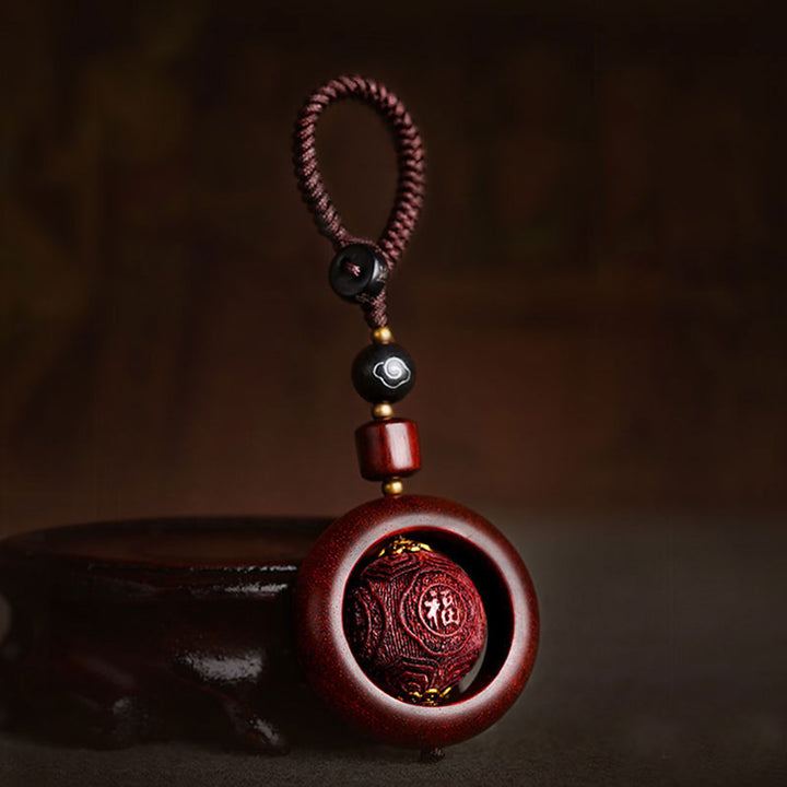 Buddha Stonesチベット小葉紫檀幸運 守護 回転飾り - 良縁祈願 - image 9