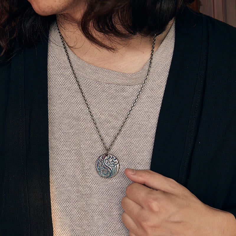 Buddha Stones990 スターリングシルバー 陰陽 水と火のバランスネックレスペンダント - image 10