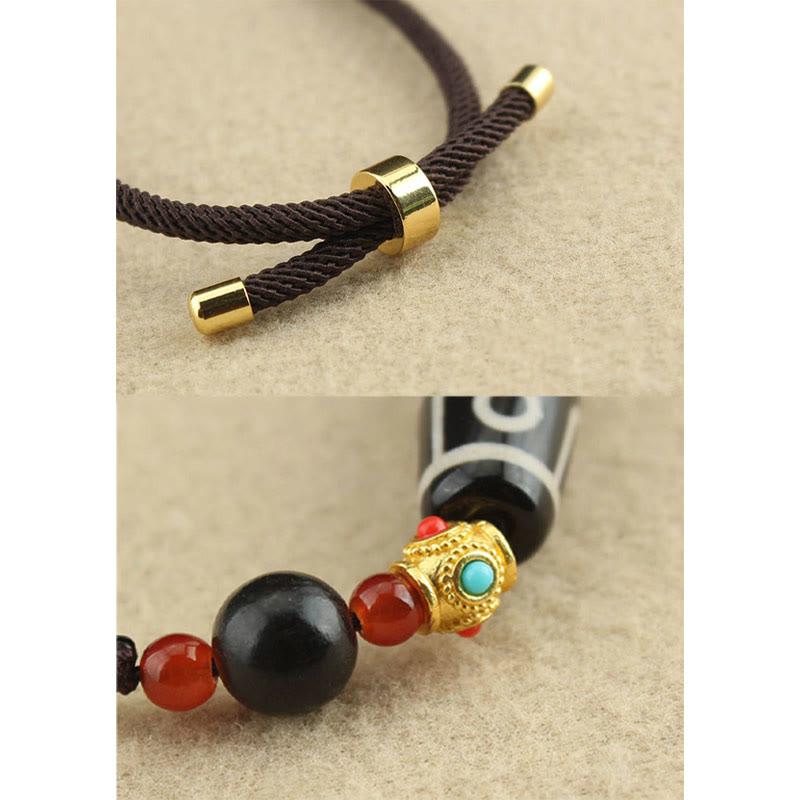 Buddha Stonesチベット九眼天珠守護の祝福紐ネックレスペンダント