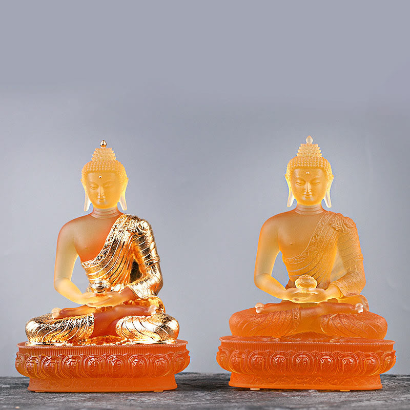 Buddha Stones手作り 置物 劉里 芸術作品 静寂の像 家へのお供え物 装飾 - image 1