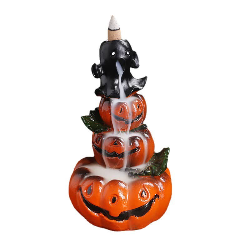 ハロウィンカボチャゴースト樹脂逆流煙噴水香炉装飾
