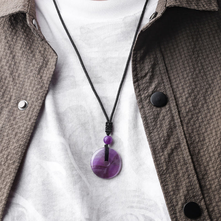 Buddha Stones ラッキーコインペンダント｜癒しのクリスタル＆ジェムストーンネックレス