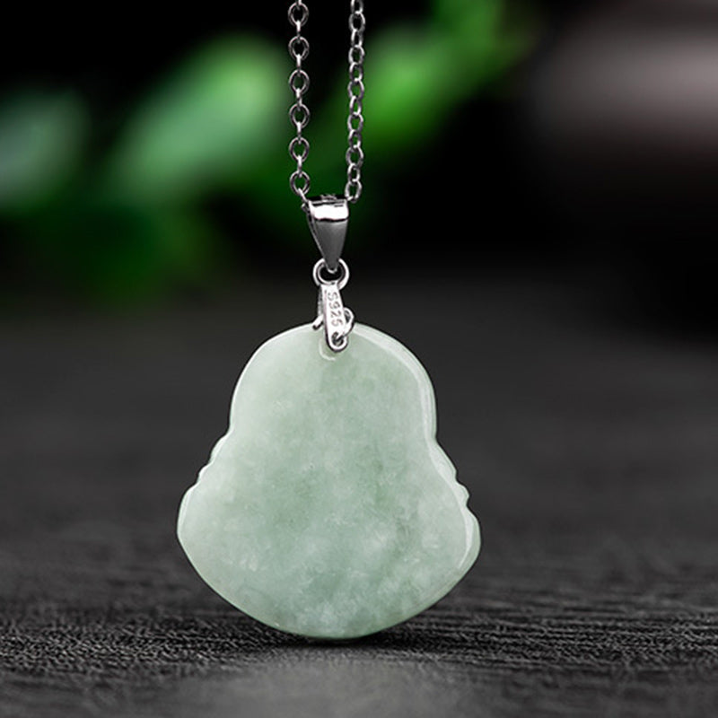 Buddha Stones925スターリングシルバー 笑う仏陀 翡翠 祝福ネックレスチェーンペンダント - image 7