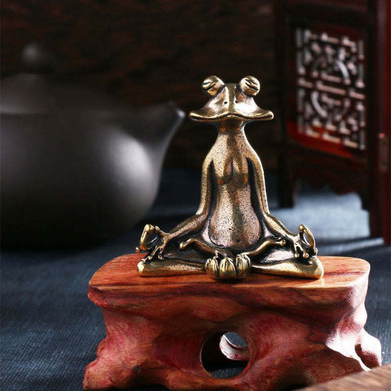 Buddha Stones小型 カエル 亀 鯉 カタツムリ カニ 銅製 富 家の装飾