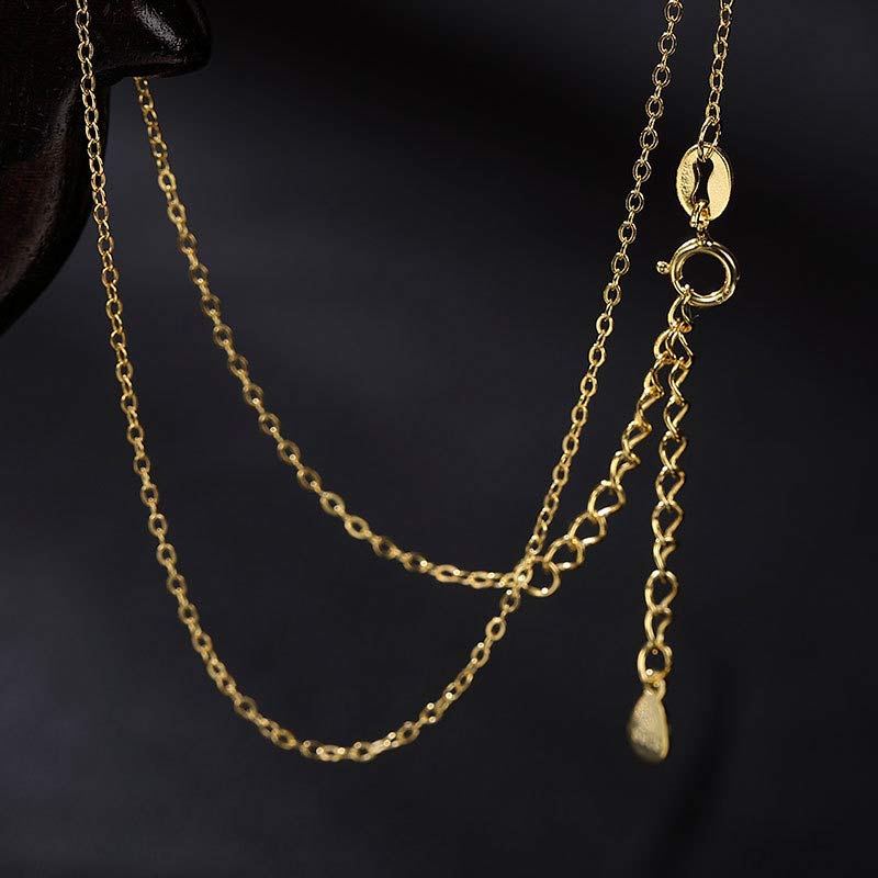 Buddha Stones925スターリングシルバー 翡翠象の幸運の祝福ネックレスチェーンペンダント