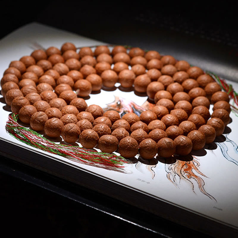 Buddha Stones108 個入りMalaネパール 菩提樹 幸運 富 タッセルブレスレット