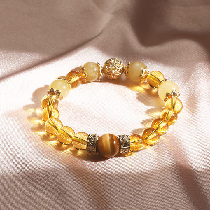 Buddha Stonesシトリン 寛大さと繁栄のビーズブレスレット