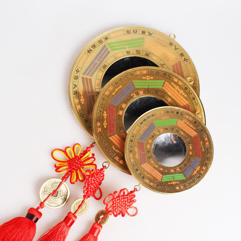 風水八卦図 銅貨 中国結び バランスエネルギーマップ - image 1