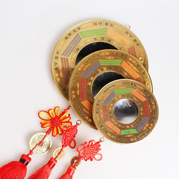 風水八卦図 銅貨 中国結び バランスエネルギーマップ - image 1