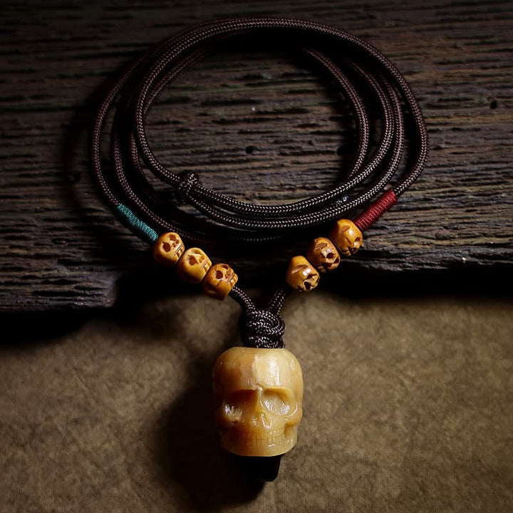 Buddha Stonesチベットラクダ骨の頭蓋骨 屍の王 森林保護のネックレスペンダント