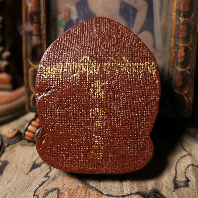 Buddha Stonesミニ大黒天 富の神 仏 チベット 粘土 静寂 家の装飾 - image 2