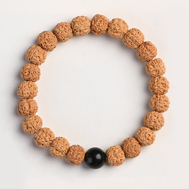 Buddha Stonesチベット ルドラークシャ 菩提樹 富と縁起のブレスレット