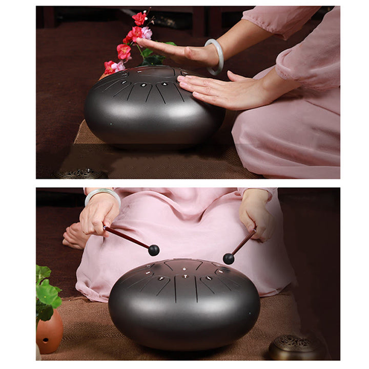 Buddha Stonesスチールタンドラム サウンドヒーリング マインドフルネス瞑想 ヨガドラムキット 11音 8インチ