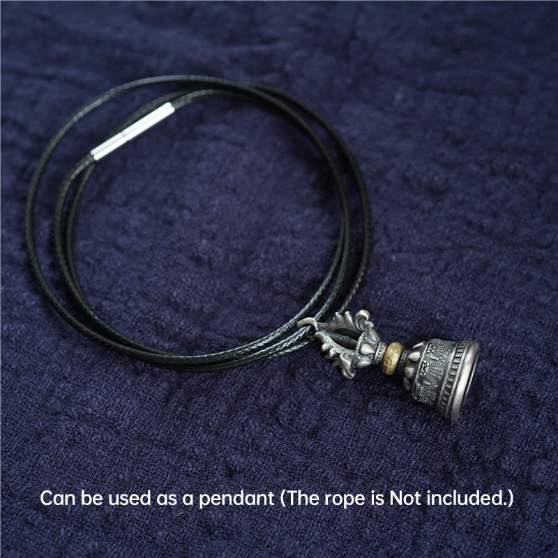 Buddha Stonesチベット 925 スターリングシルバーオーム・マニ・パドメ・フムジェベル ヴァジュラ 彫刻 悟りのペンダント 吊り下げ装飾 - image 7