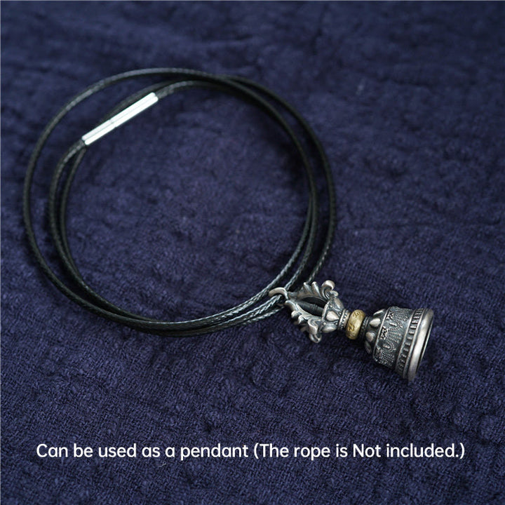 Buddha Stonesチベット 925 スターリングシルバーオーム・マニ・パドメ・フムジェベル ヴァジュラ 彫刻 悟りのペンダント 吊り下げ装飾 - image 7