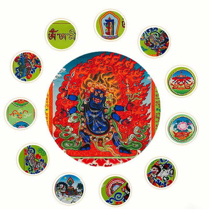 Buddha Stones チベットの10色風馬仏像ヒーリング縁起屋外祈祷旗 - image 19