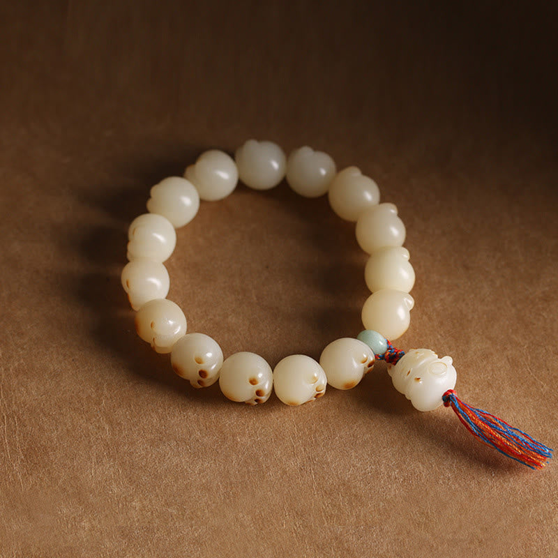 Buddha Stonesかわいい招き猫 菩提樹 猫の足跡 ハーモニーブレスレット - image 2