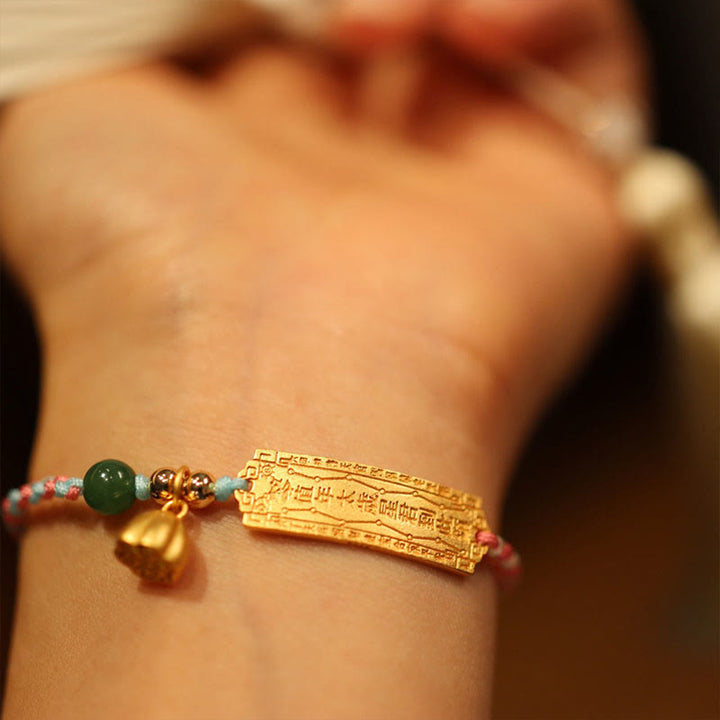 Buddha Stones925 スターリングシルバー ハンドメイド マルチカラー ストリング プロテクション 幸運のお守り 編み込みブレスレット