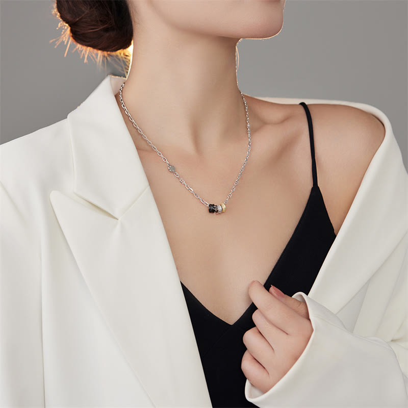Buddha Stones925 スターリングシルバー レトロ 唐代花柄 幸運エネルギーチェーンネックレスペンダント