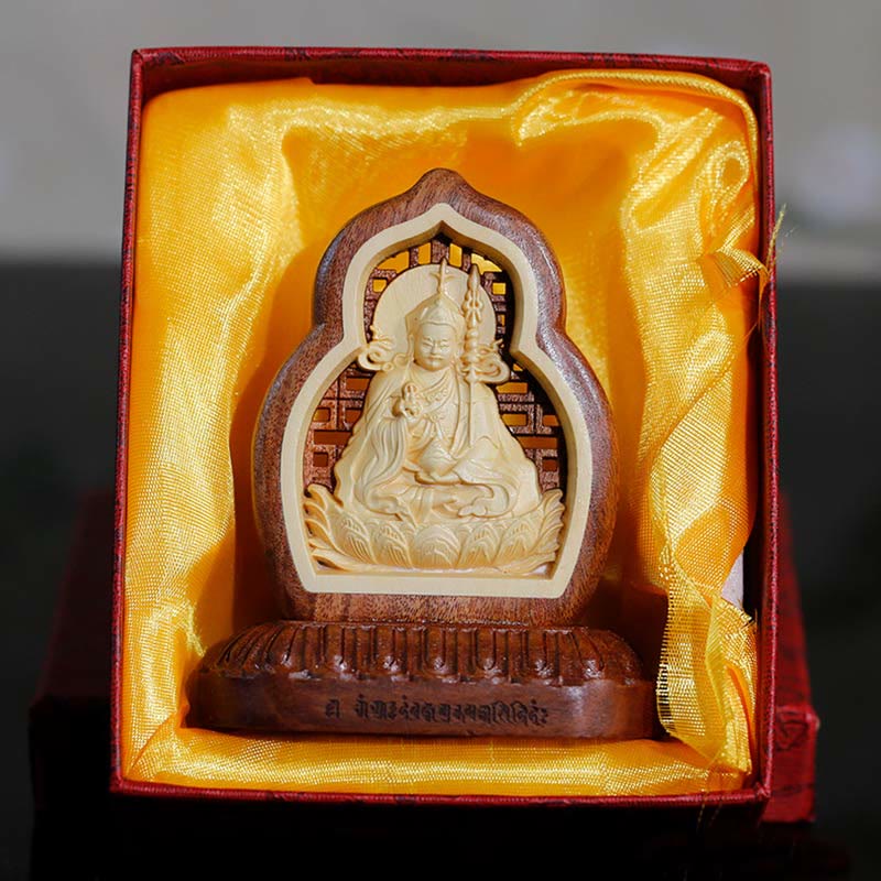 Buddha Stonesグル リンポチェ 仏陀 パドマサンバヴァン セレニティ 木彫り像 置物 装飾
