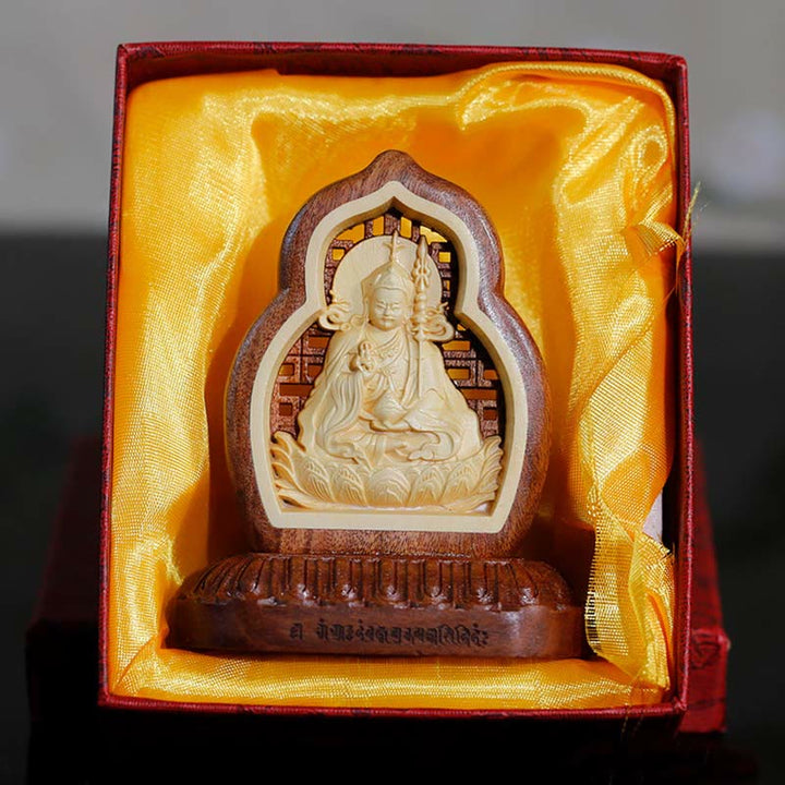 Buddha Stonesグル リンポチェ 仏陀 パドマサンバヴァン セレニティ 木彫り像 置物 装飾