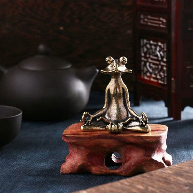 Buddha Stones小型 カエル 亀 鯉 カタツムリ カニ 銅製 富 家の装飾