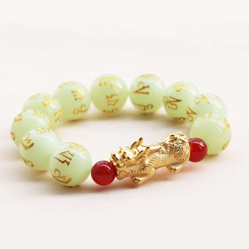 Buddha Stones風水ラッキー貔貅グローPiXiu開運財運ブレスレット